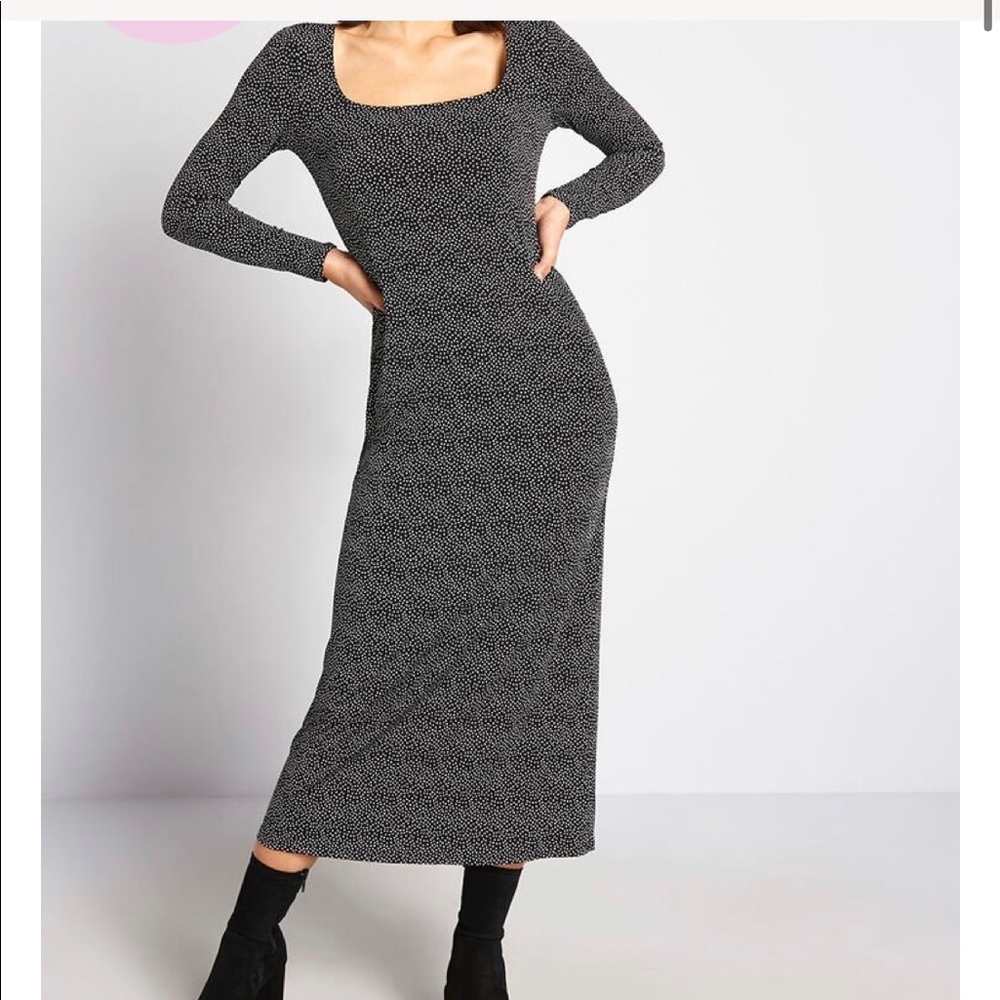ModCloth polka dot long sleeve dress